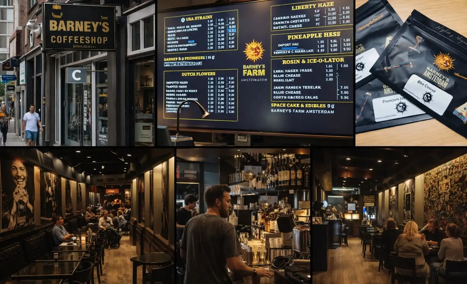 Barney's Coffeeshop Amsterdam, de beroemde cannabiscoffeeshop die banden heeft met Barney's Farm