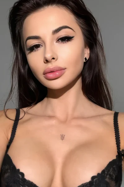 Daniela brunette escort smiling outdoors in Amsterdam