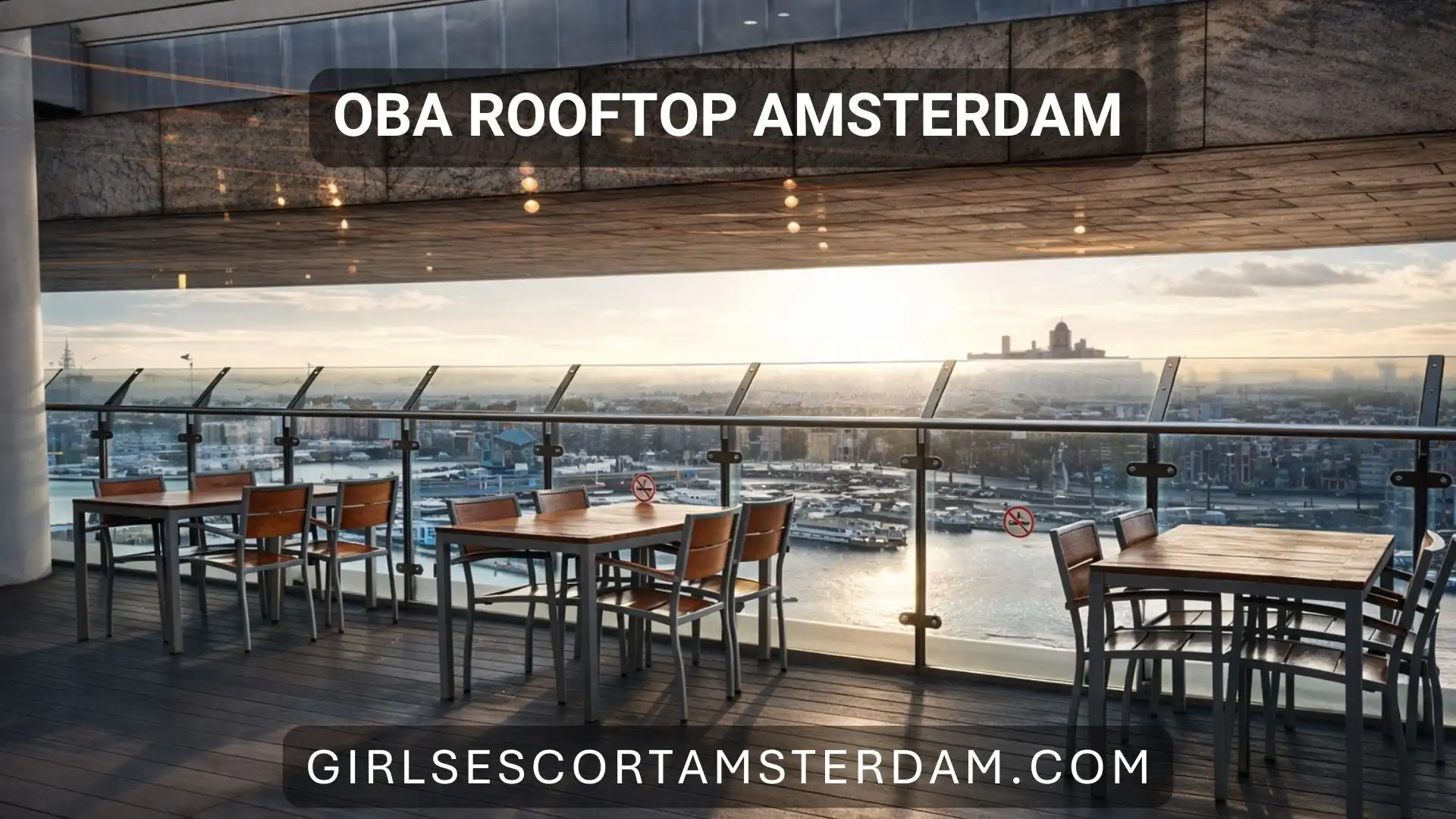 Geniet van het uitzicht vanaf het dakterras van OBA